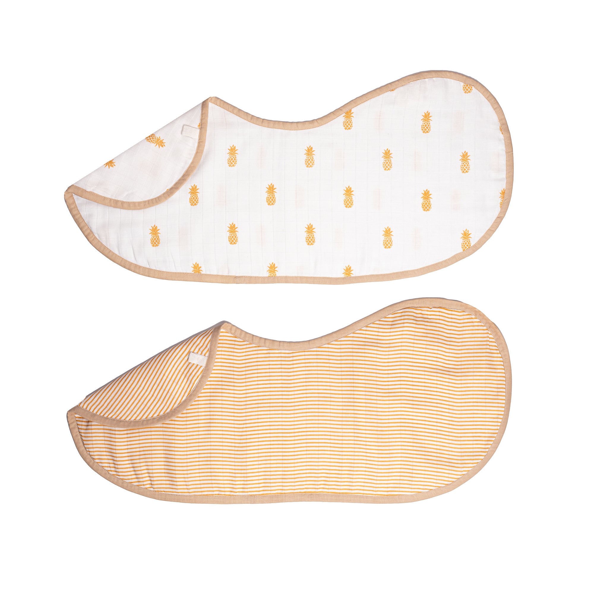 Organic Muslin Burp Cloth & Bib - Pack of 2 – Pineapple