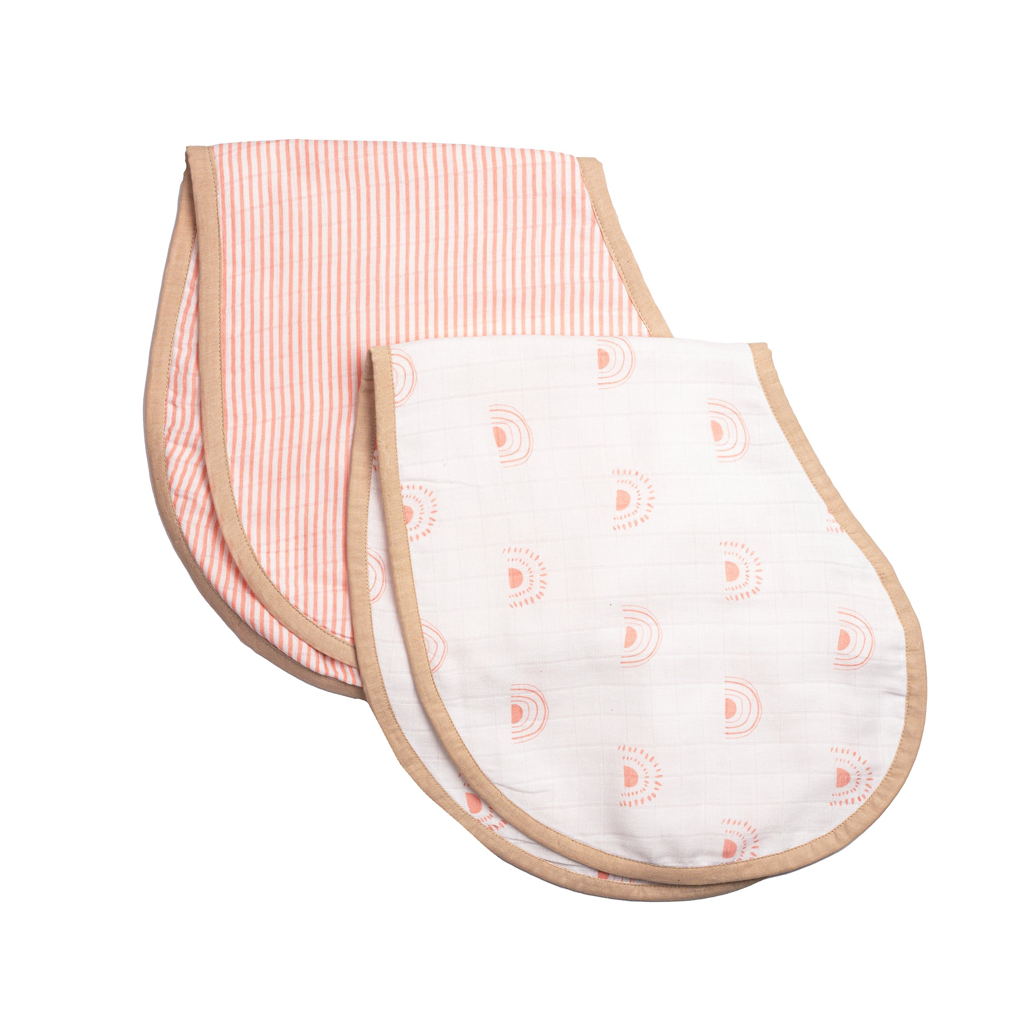 Organic Muslin Burp Cloth & Bib - Pack of 2 – Rainbow