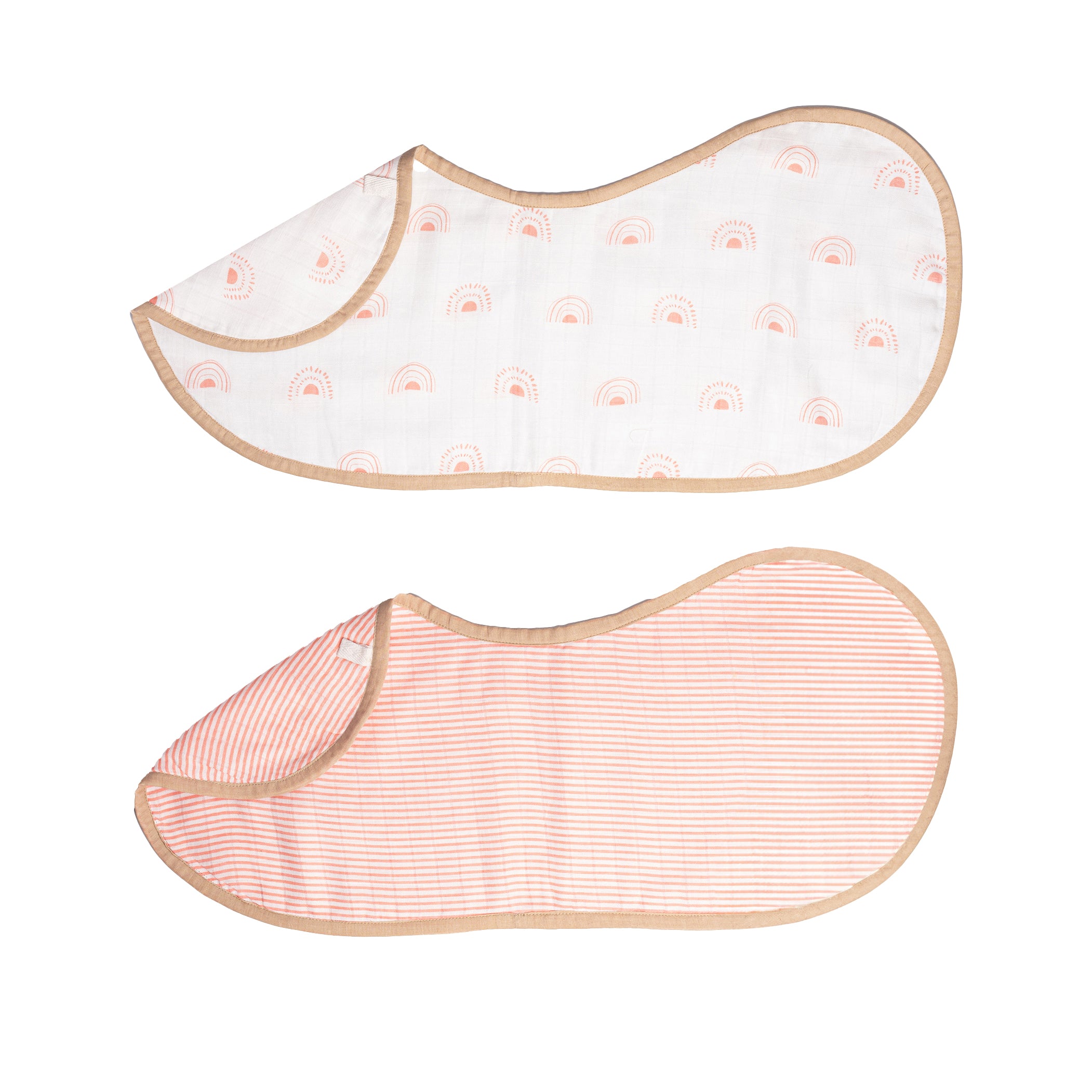 Organic Muslin Burp Cloth & Bib - Pack of 2 – Rainbow