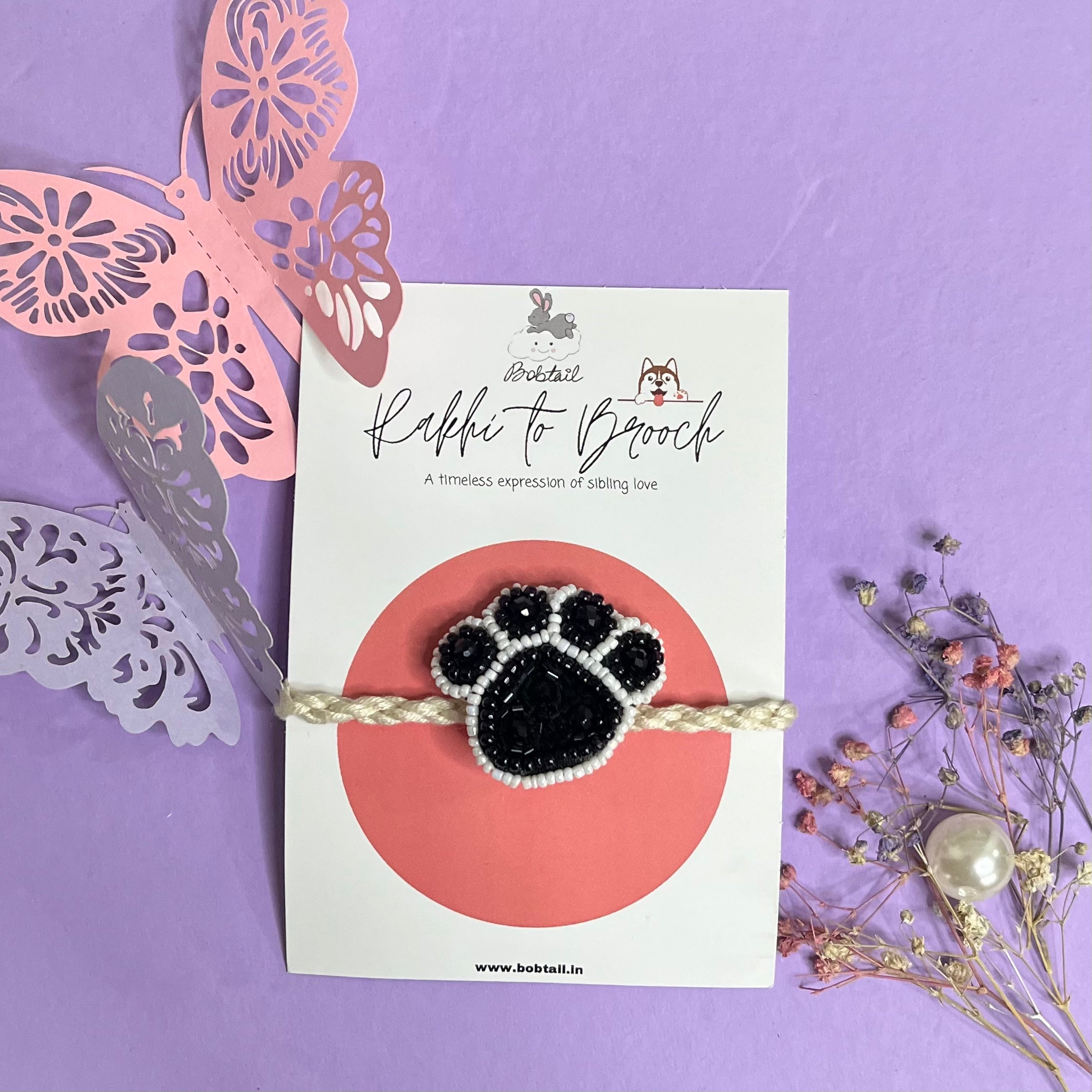 Paw-Fect - Dog/Cat Paw Rakhi + Brooch