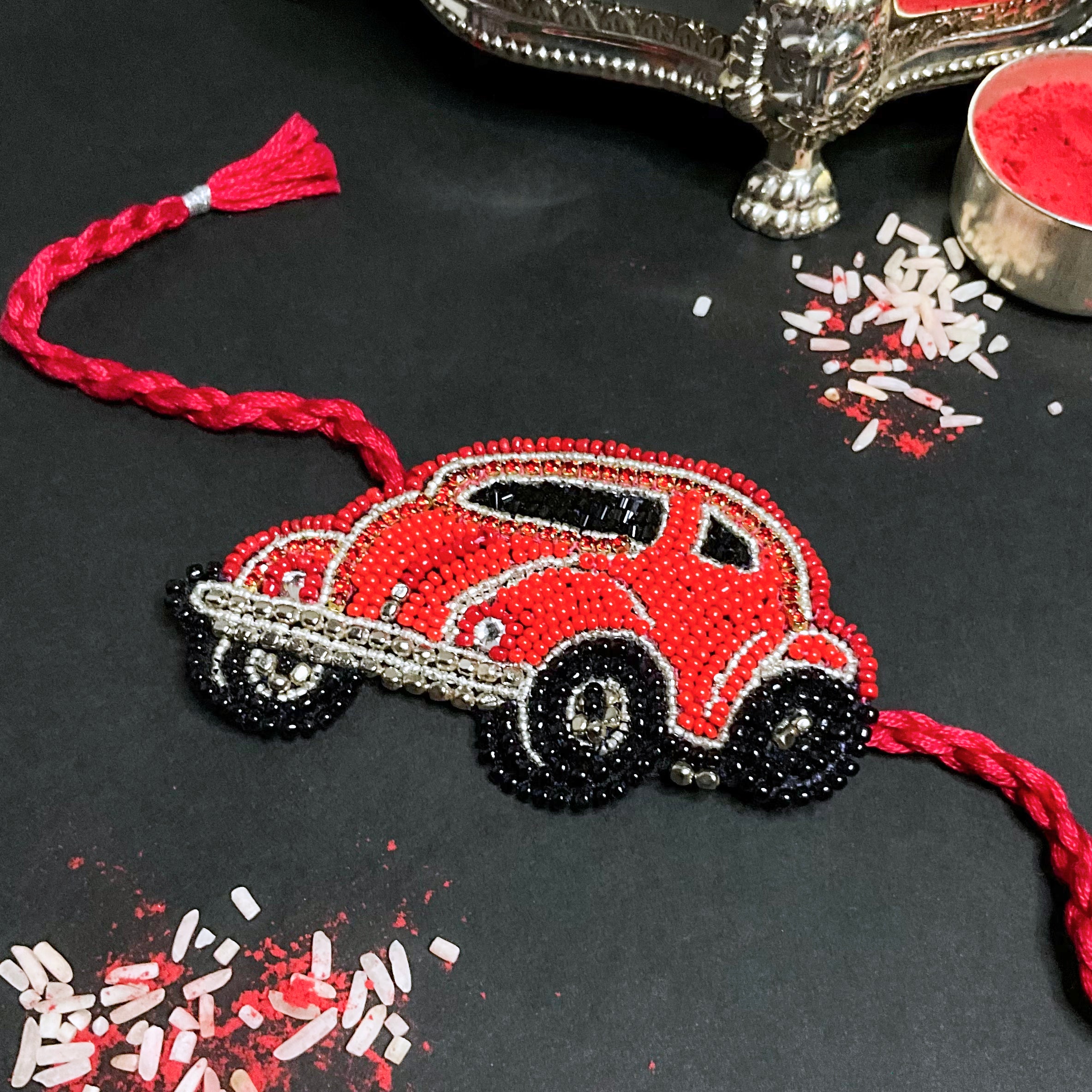 Turbo-Tie - Car Rakhi + Brooch