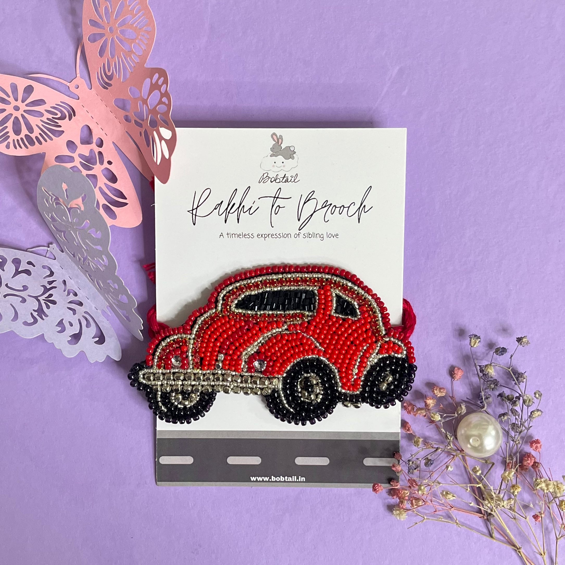 Turbo-Tie - Car Rakhi + Brooch