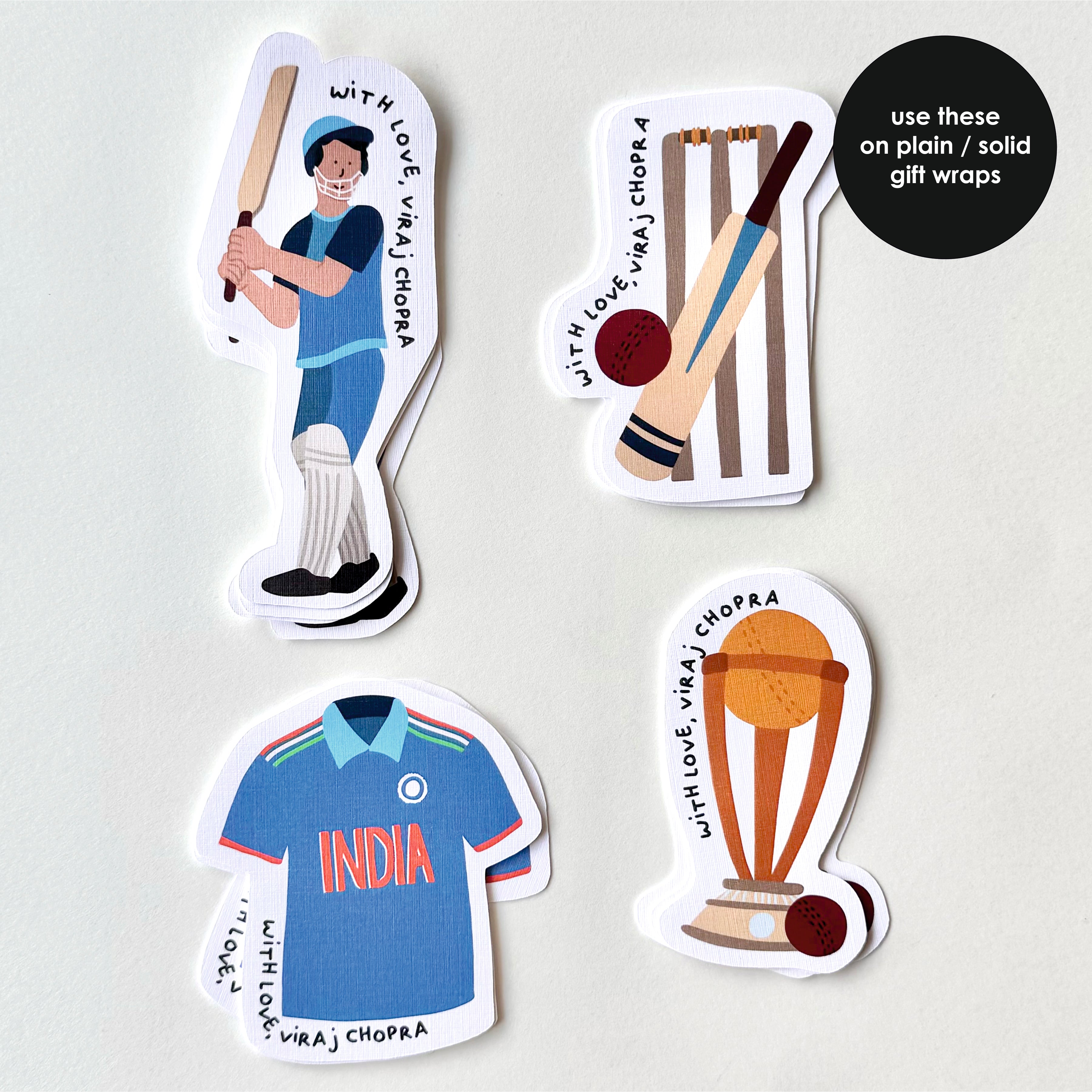 Stick On Tags | Cricket - Totdot