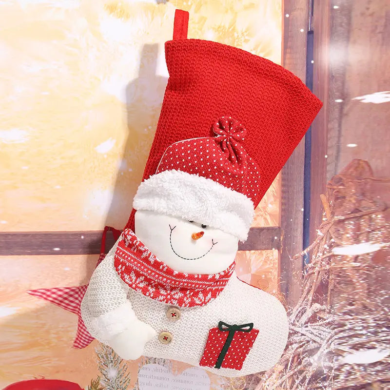 Crochet Cheer Stocking - Snowman