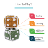 Crochet Dice | Early Math Toy (2 Pcs)