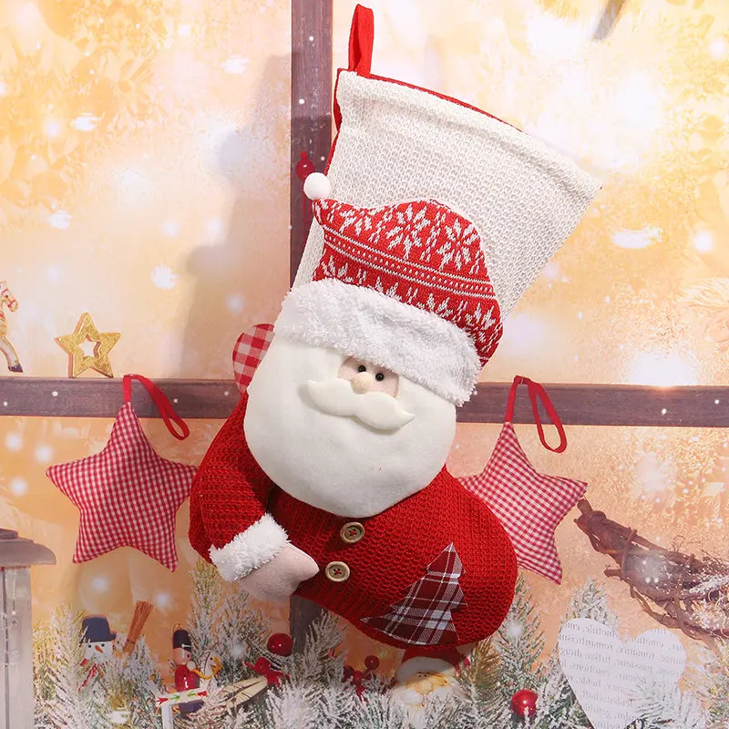 Crochet Cheer Stocking - Santa