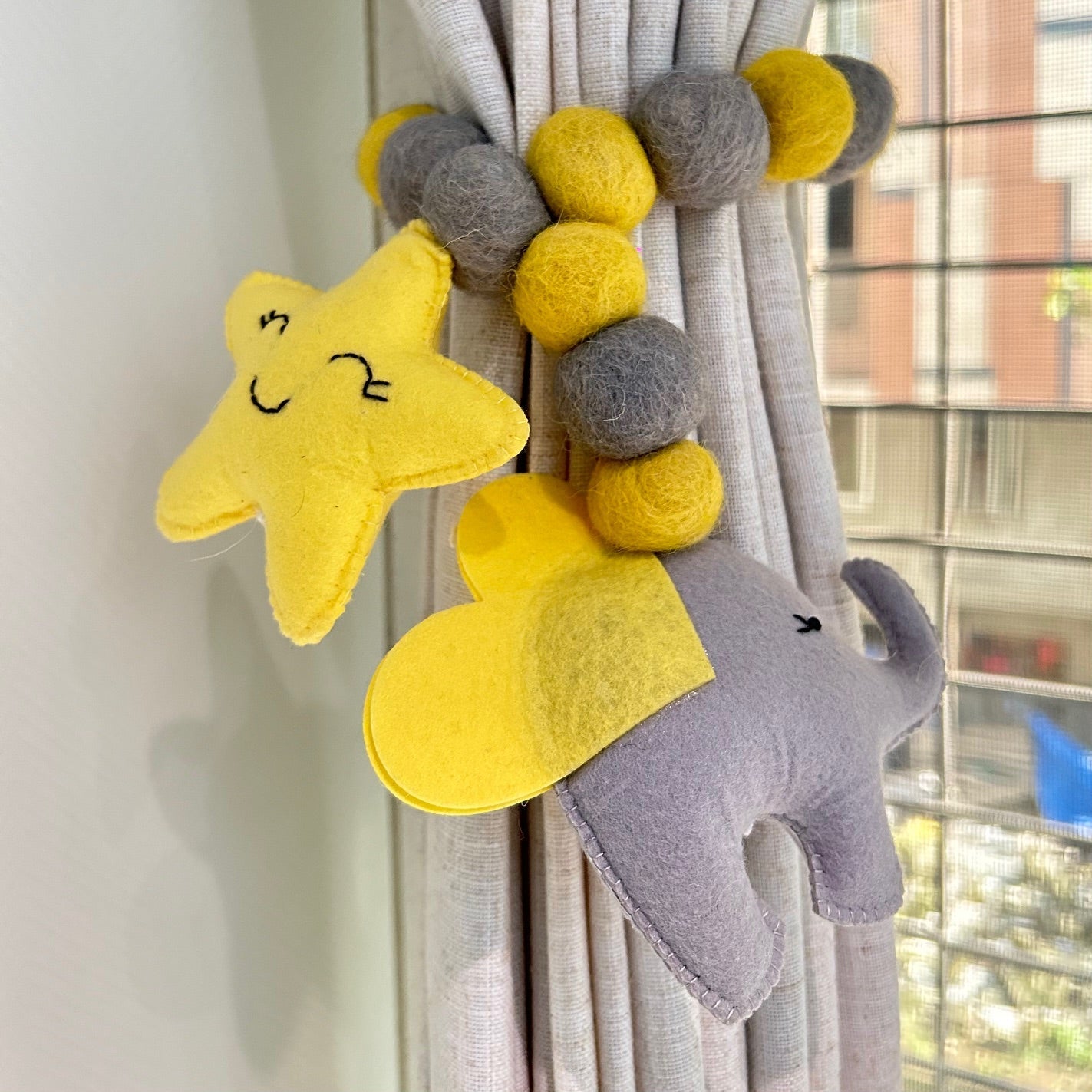 Baby Ellie (Grey) - Curtain Tie