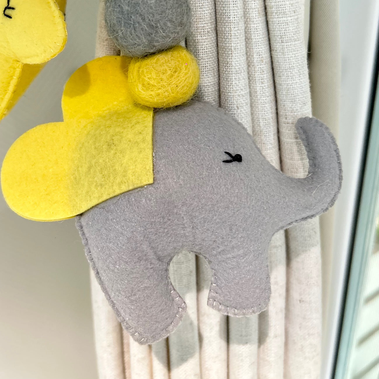 Baby Ellie (Grey) - Curtain Tie