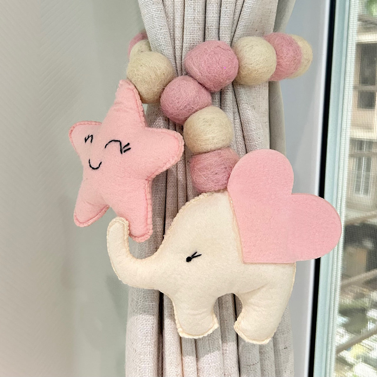 Baby Ellie (White) - Curtain Tie