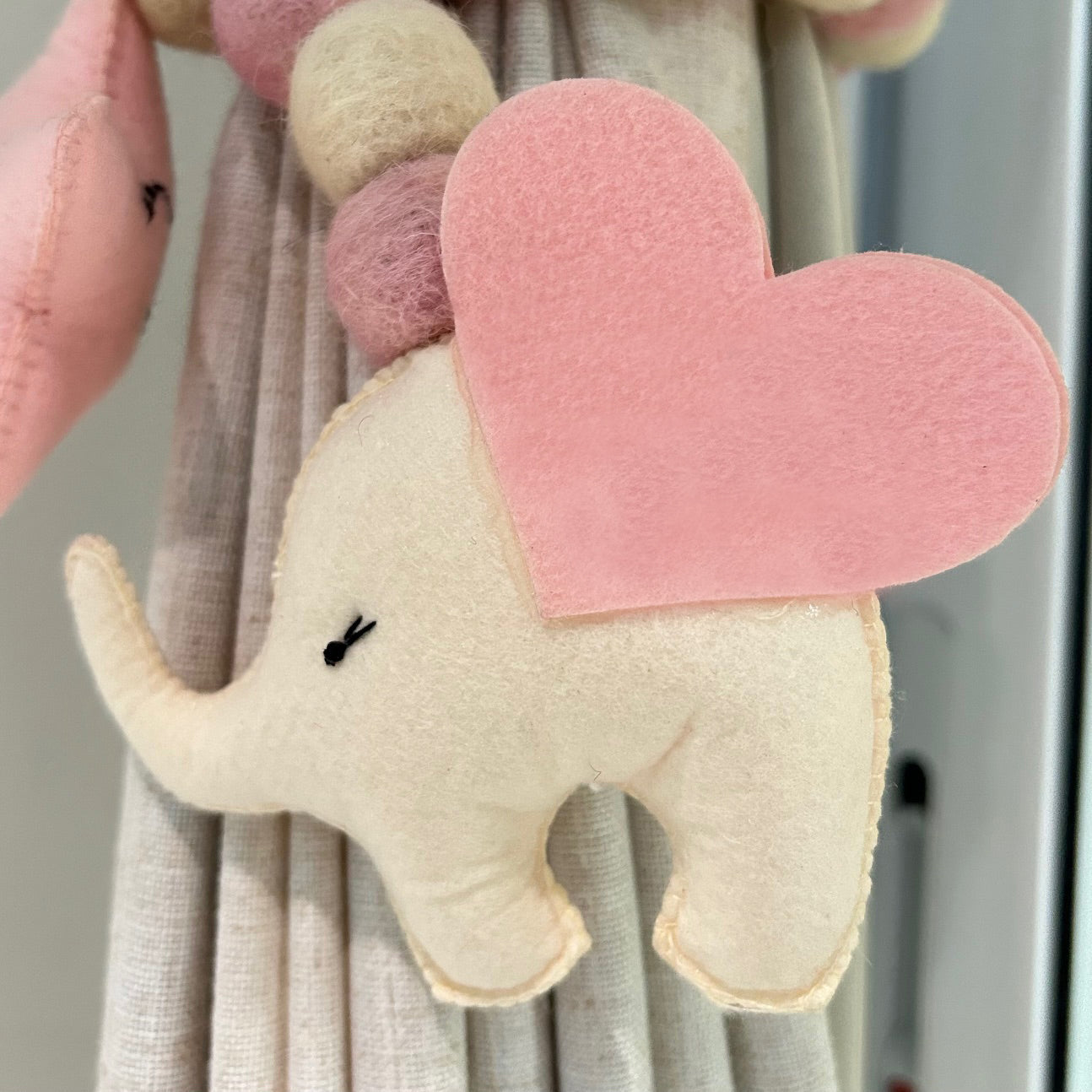 Baby Ellie (White) - Curtain Tie
