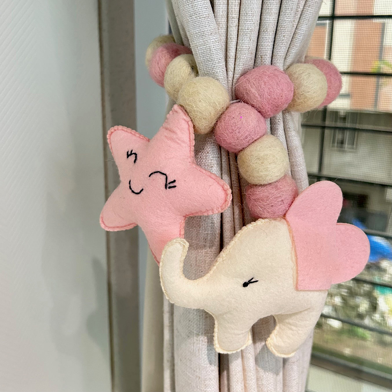 Baby Ellie (White) - Curtain Tie