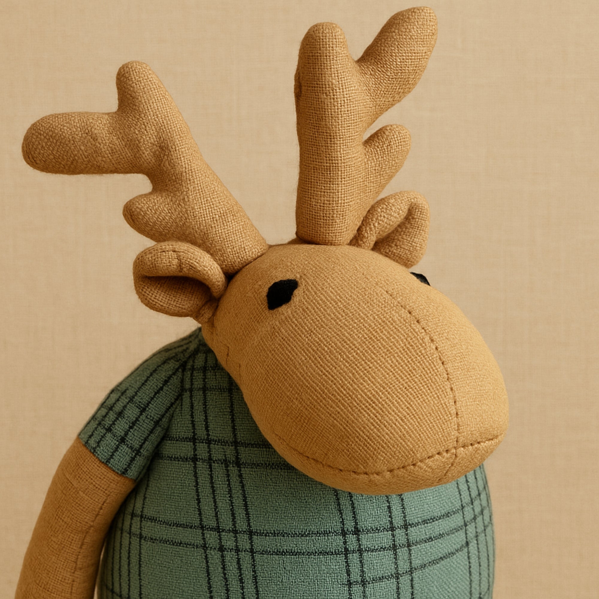 Reindeer Handmade Organic Fabric Toy