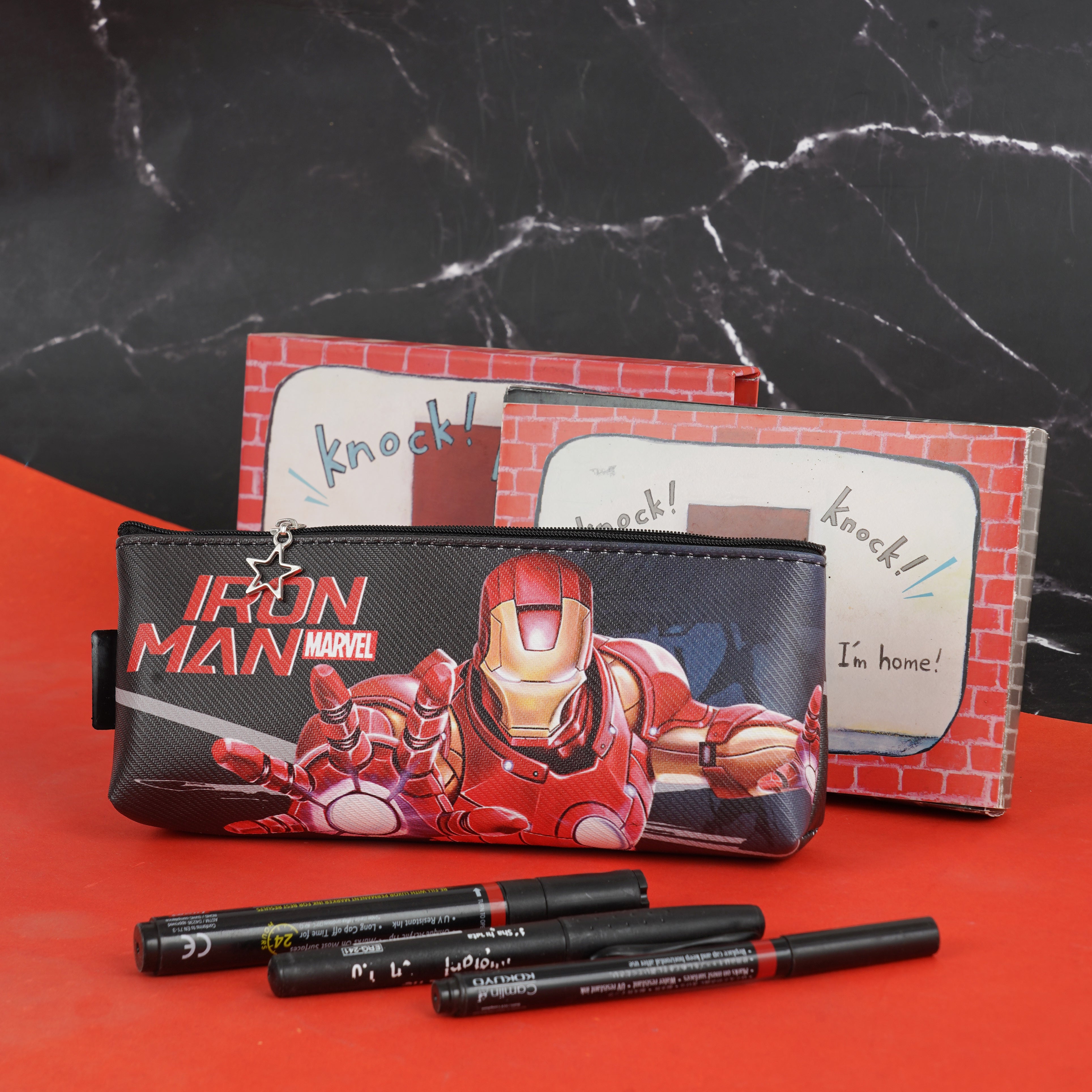 Pencil Box Zipper Pouches - Iron Man