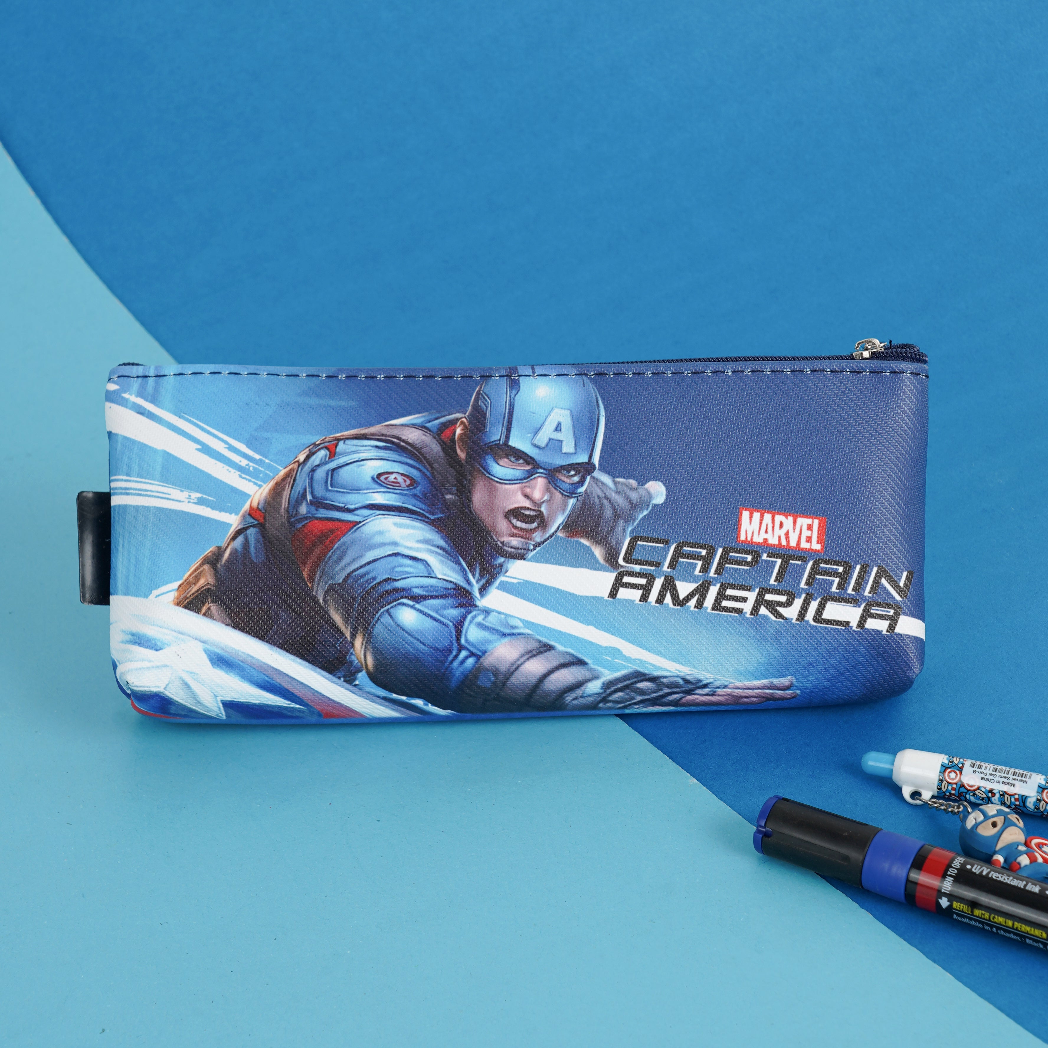 Pencil Box Zipper Pouches - Captain America