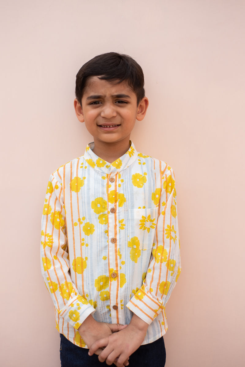 Lotus bloom angrakha dhoti set