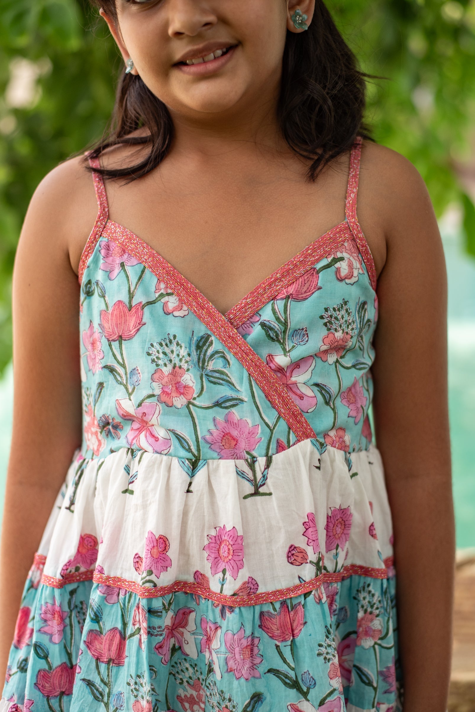 Firozi Tier Dress