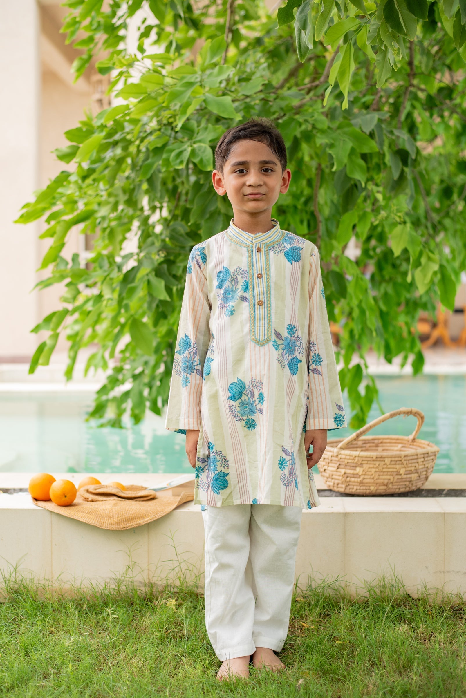 Daisy Stripes Kurta Set