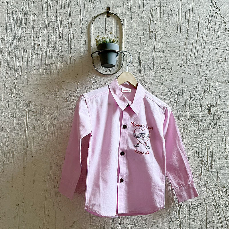 Mommy's Love (Pink) Personalized Formal Shirt