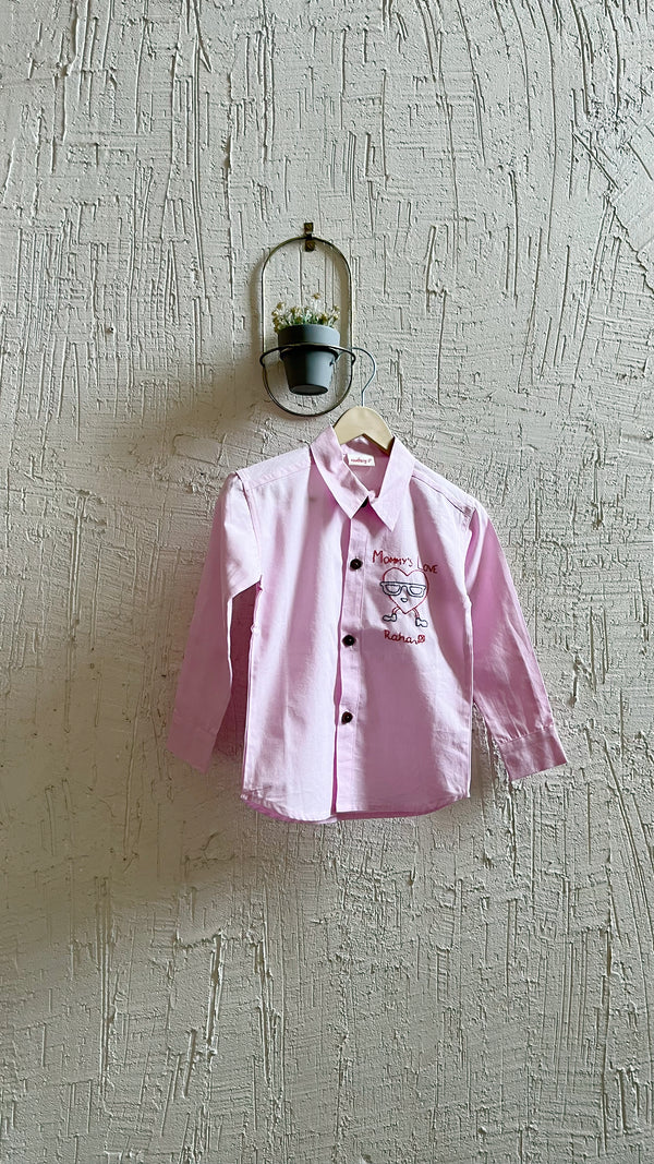 Mommy's Love (Pink) – Personalized Formal Shirt