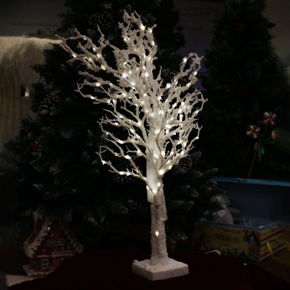 Decorative White Twig LED Light Table Top Christmas Tree