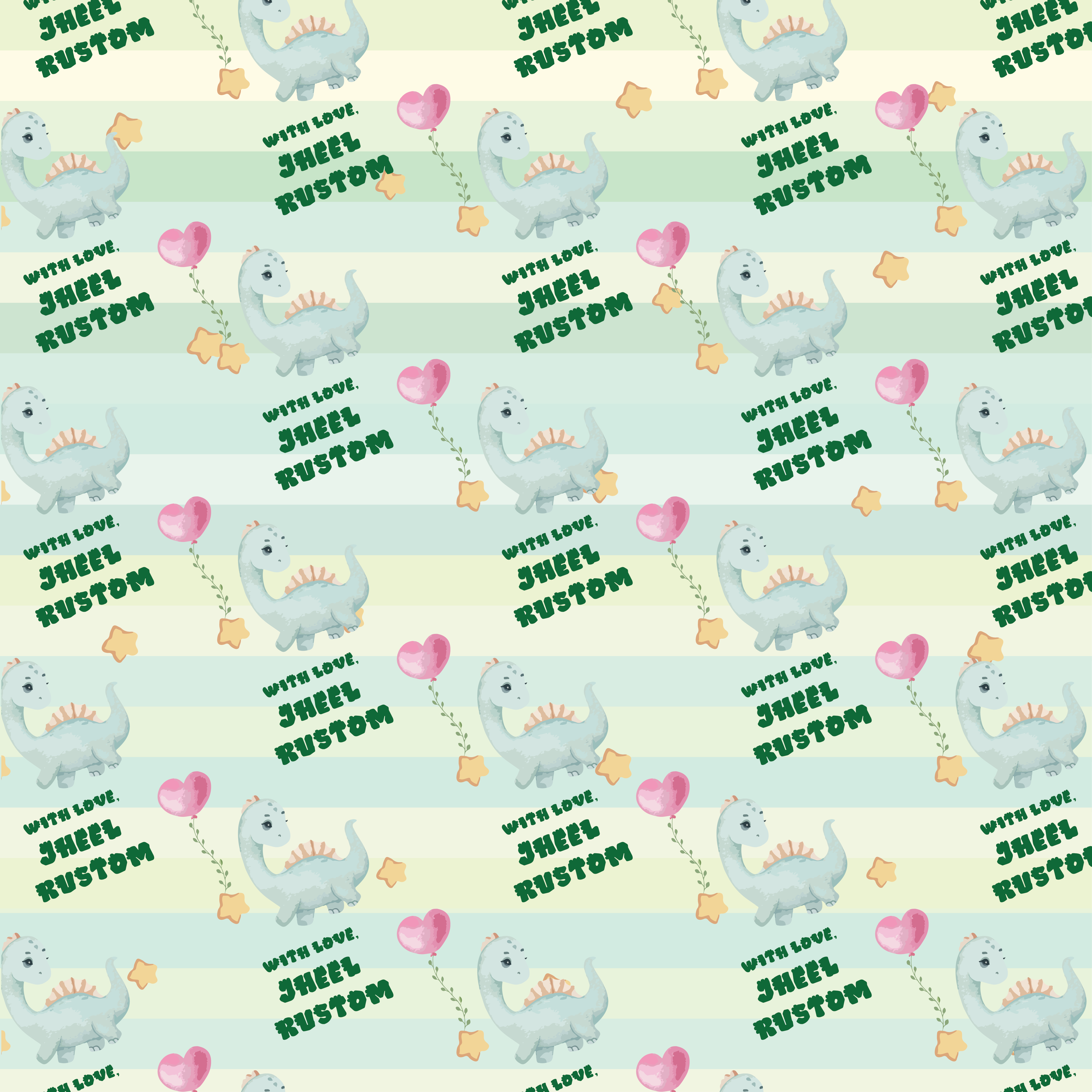 Gift Wrapping Paper  - Dino Dreams