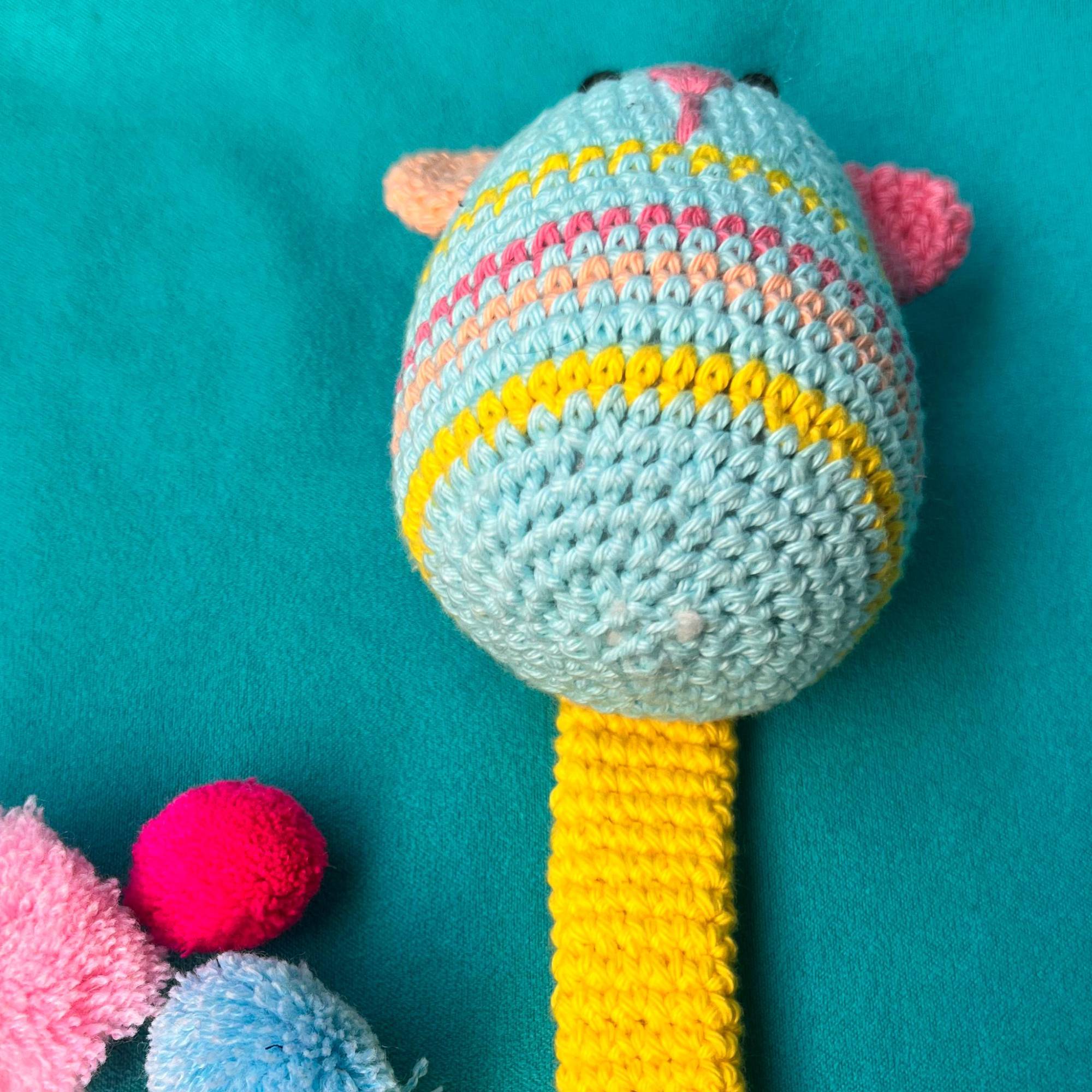 Egg Rattle Crochet Toy