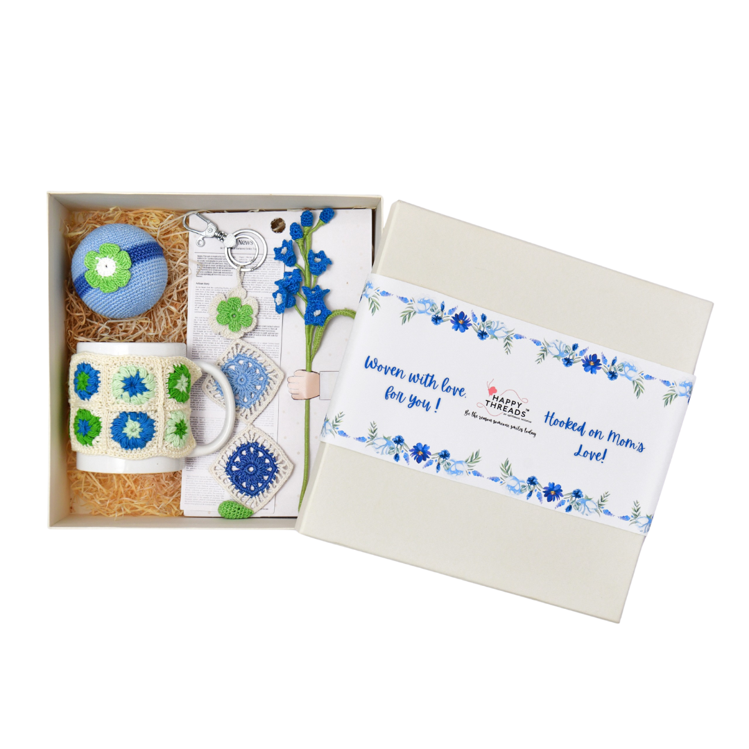 Handmade Mother's Day Gift Hamper Box- Blue