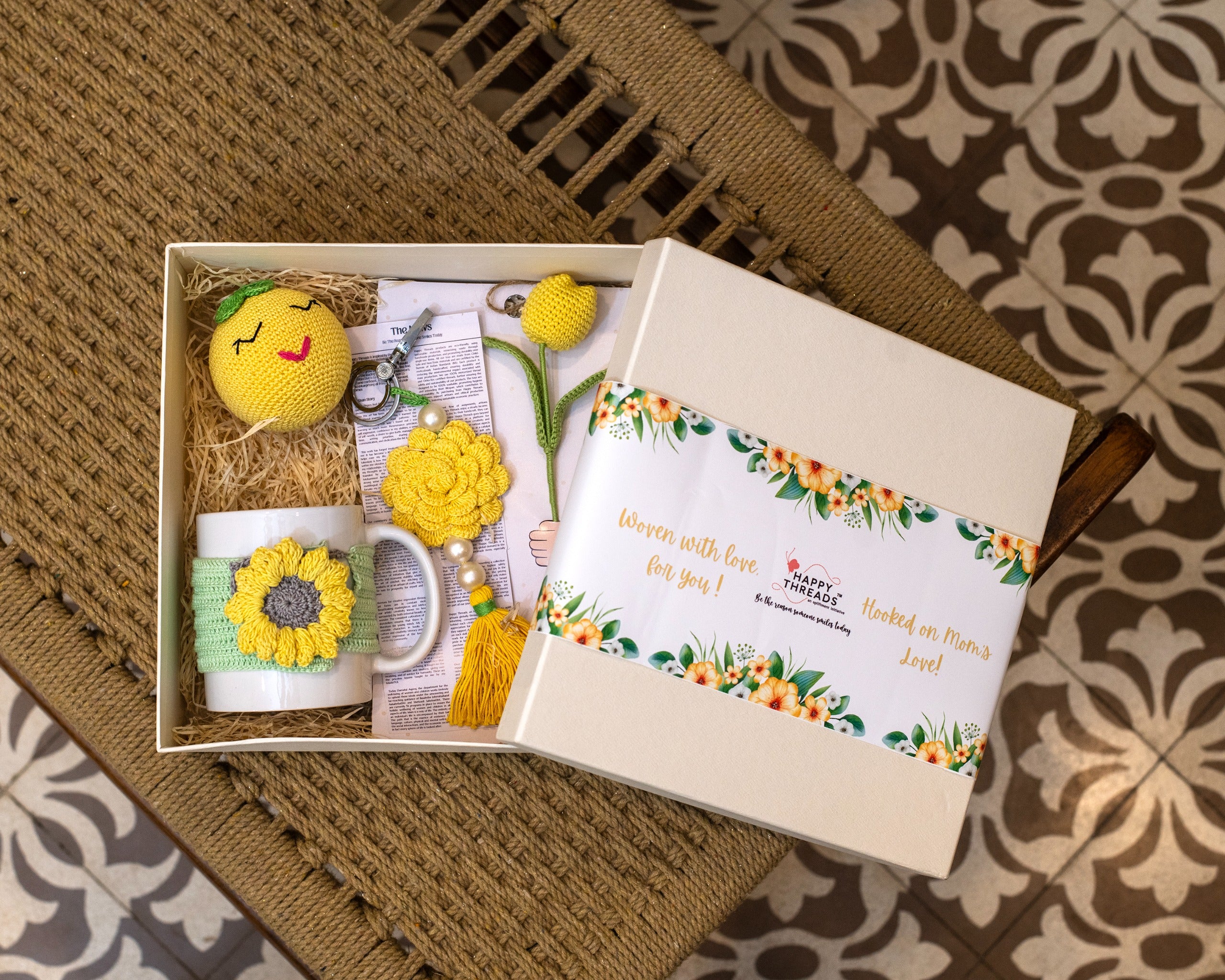 Charming Mother's Day Gift Hamper Box- Yellow