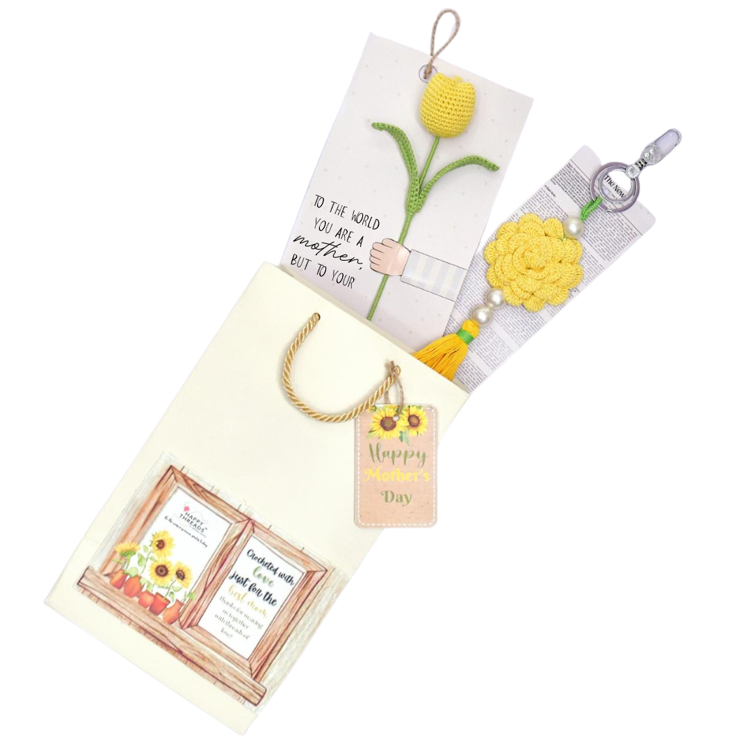 Mellow Yellow – Handmade Mother's Day Crochet Hamper Set