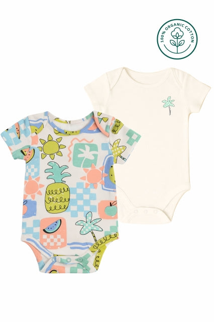 Popsicles 2 pack organic cotton bodysuits