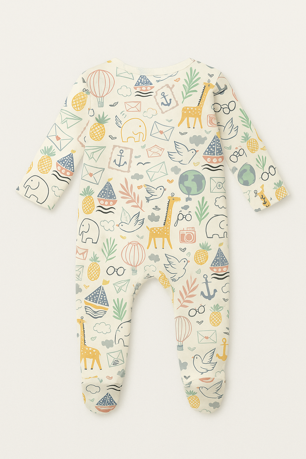 Little Globe Trotter Full Sleeves Bodysuit