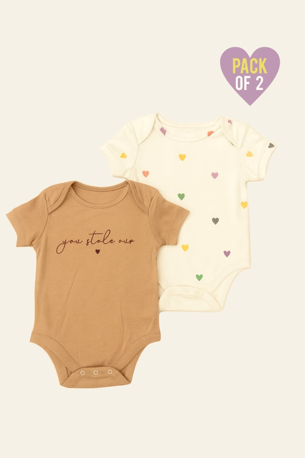 2 Pack Organic Cotton Bodysuits