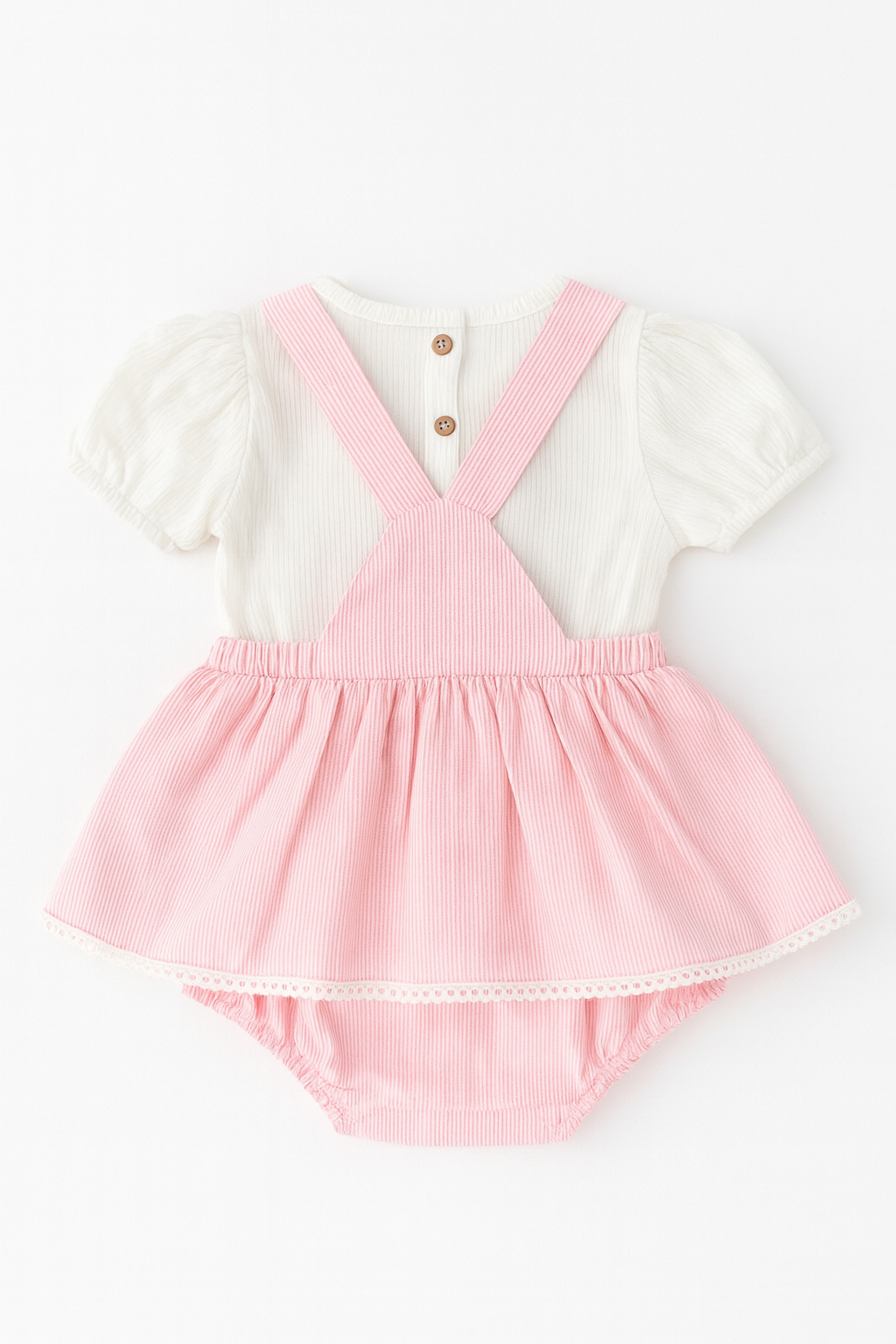 Stripe skirt dungaree set