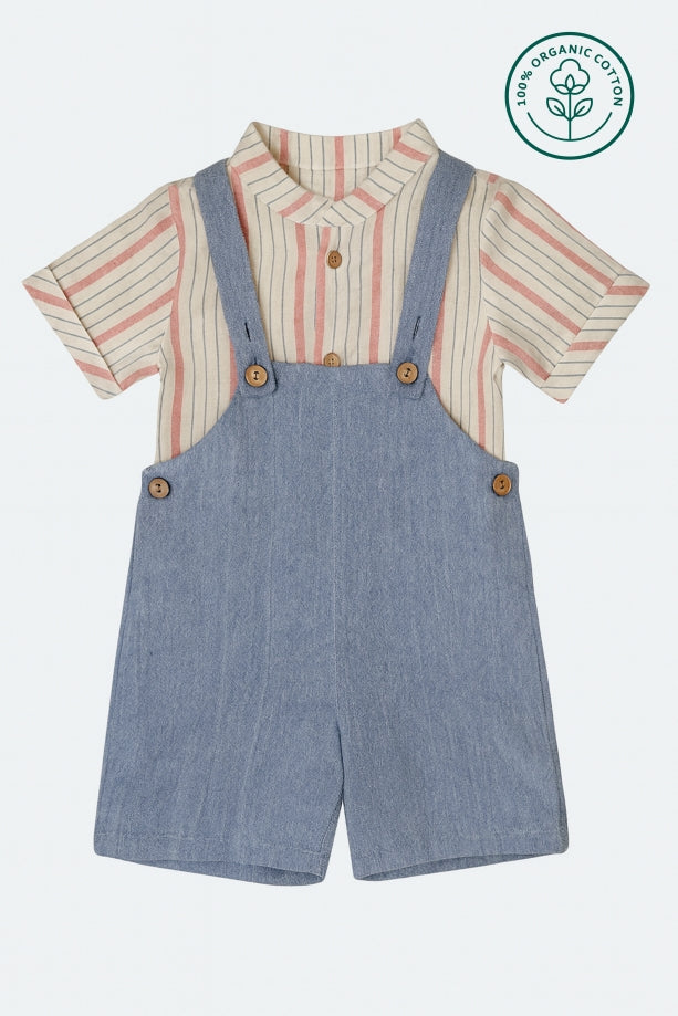 Shirt & Short Dungaree Set