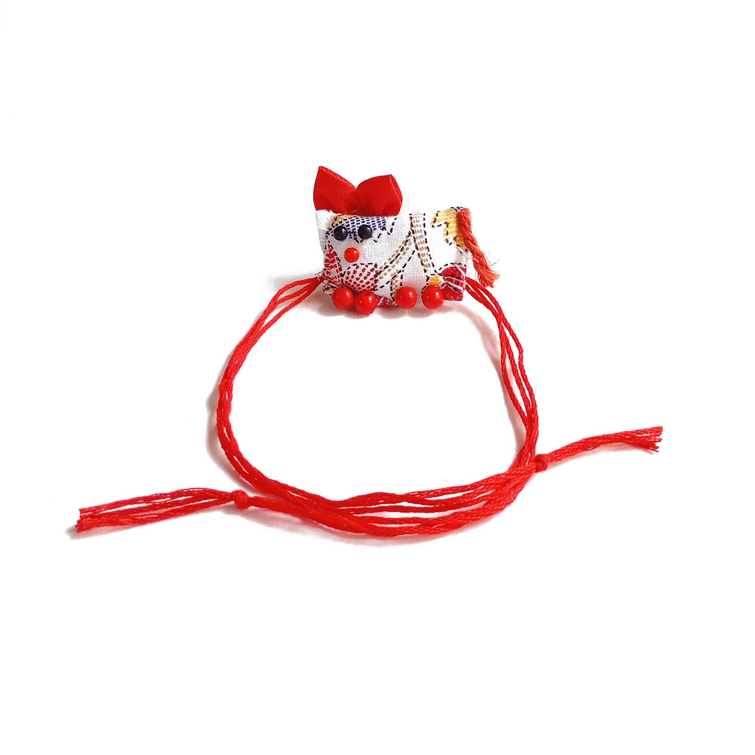 Cat Fabric Rakhi - Converts To a Key Charm