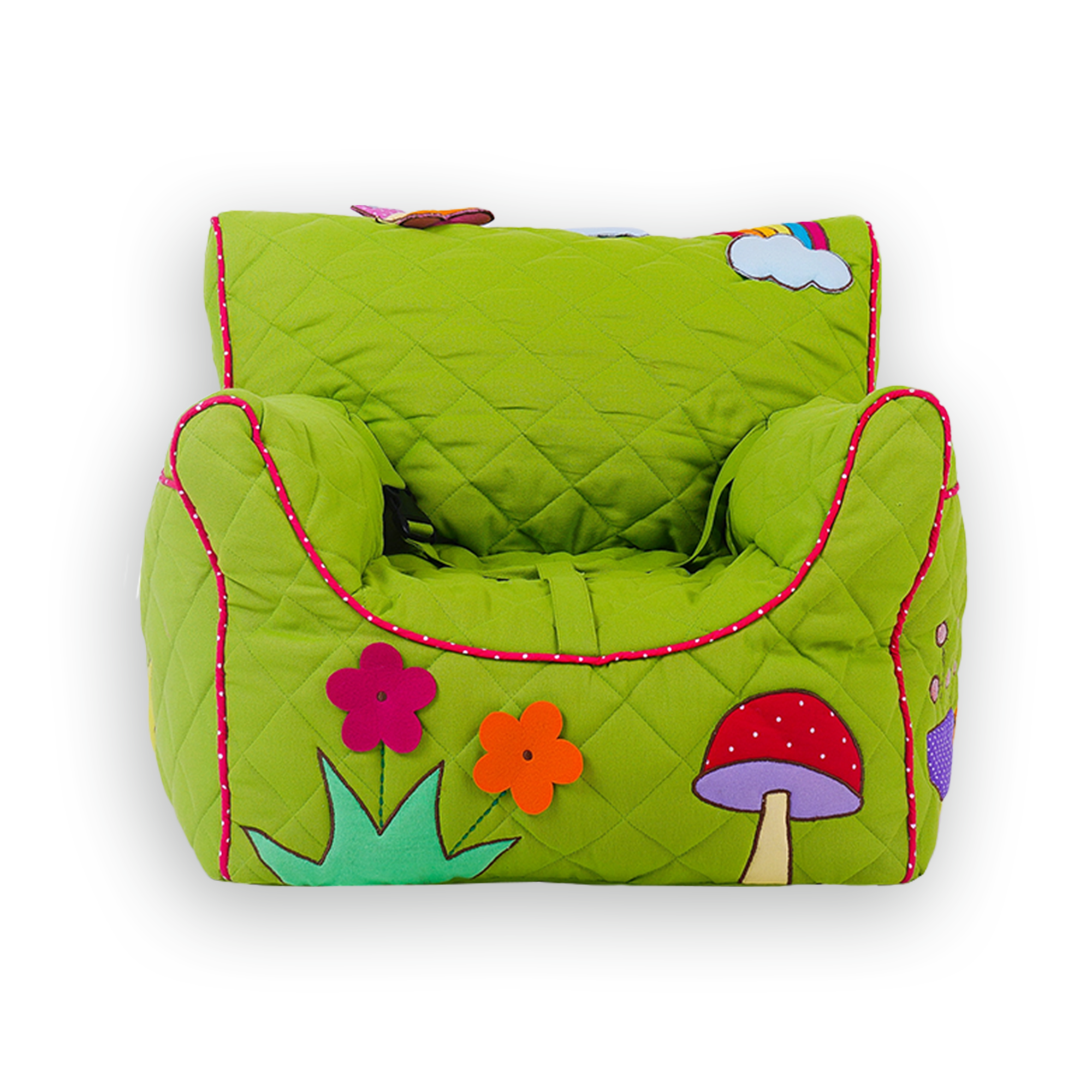 Flower Garden - Green - Bean Bag Chair Cover Quilted - Small