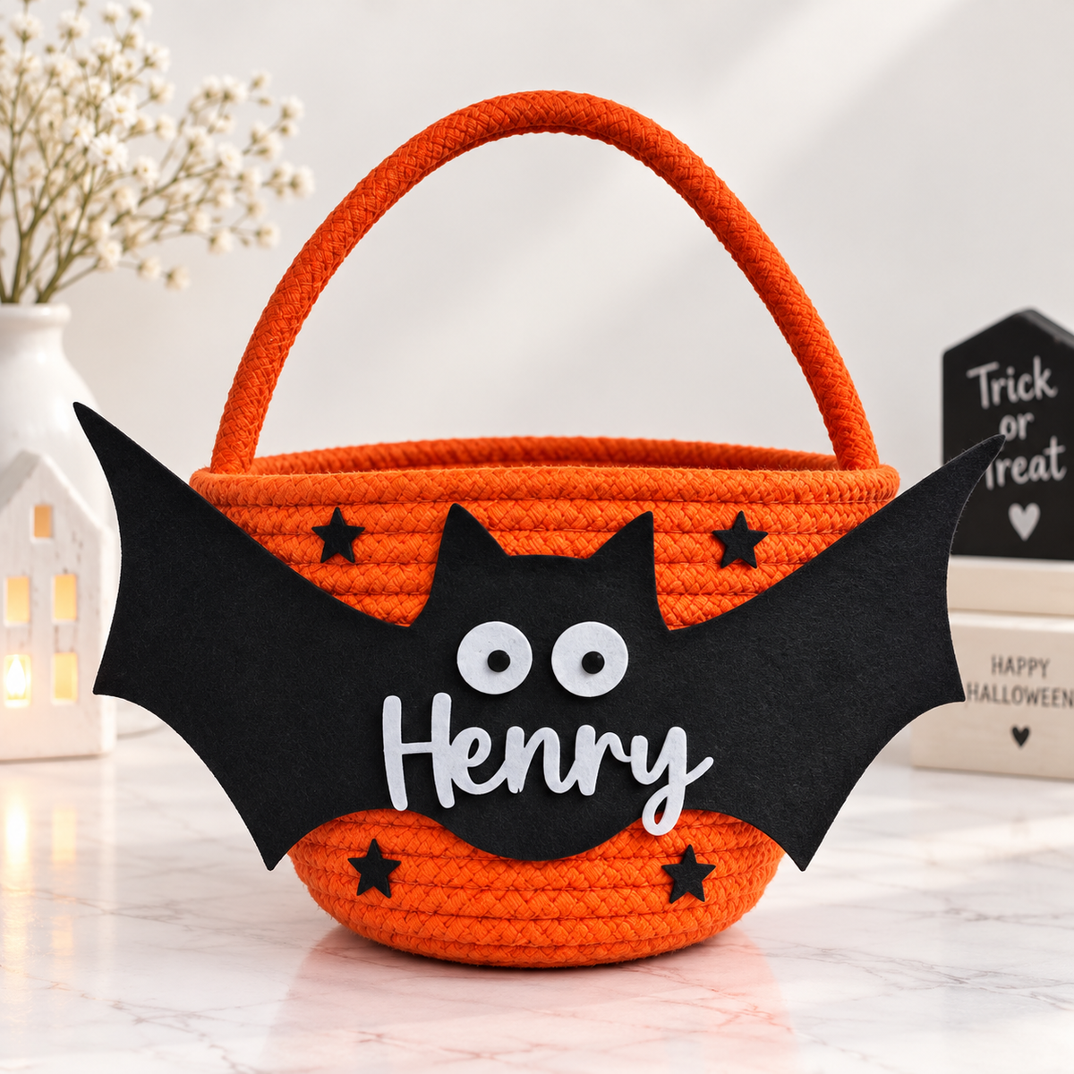 Personalised Flying Bat Basket