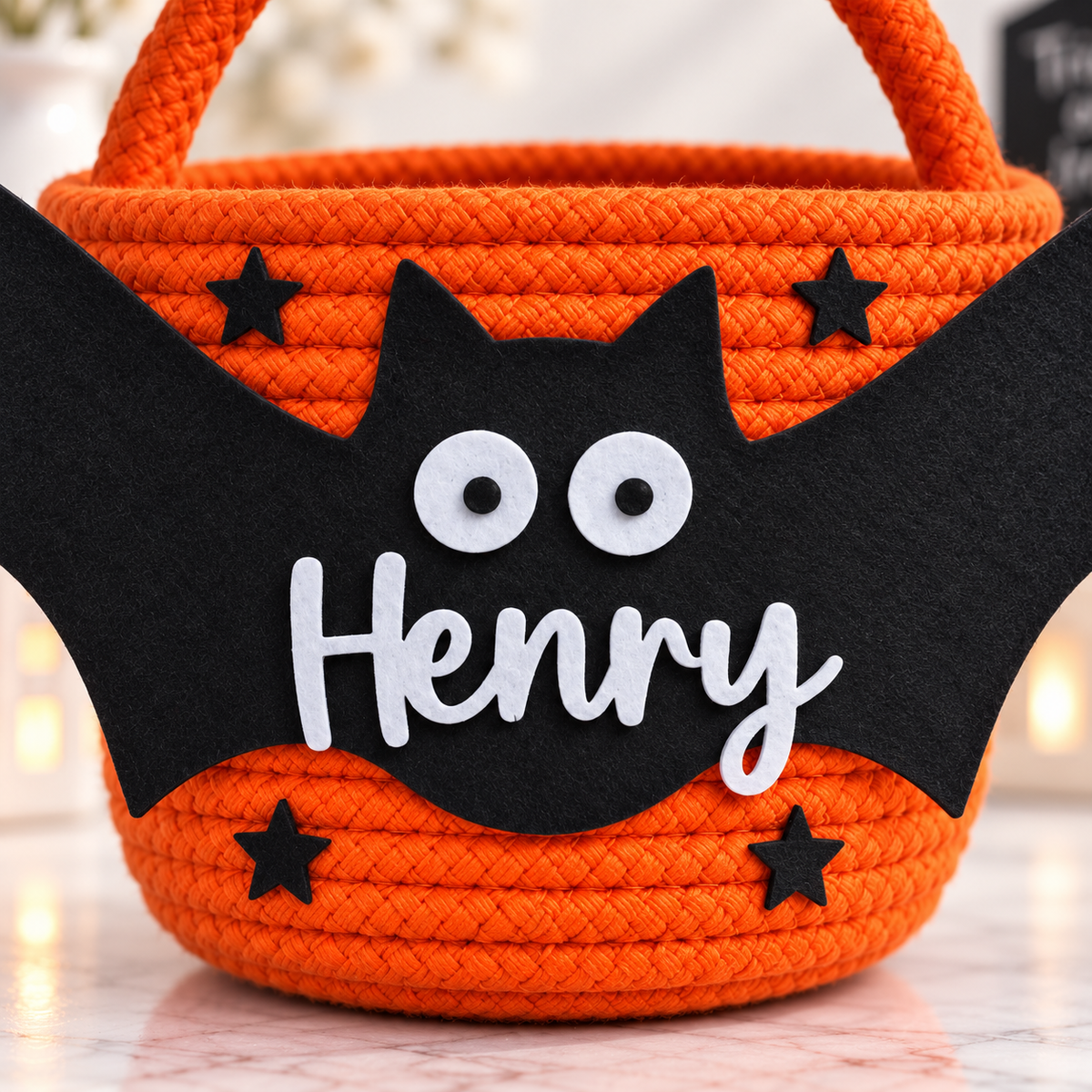 Personalised Flying Bat Basket