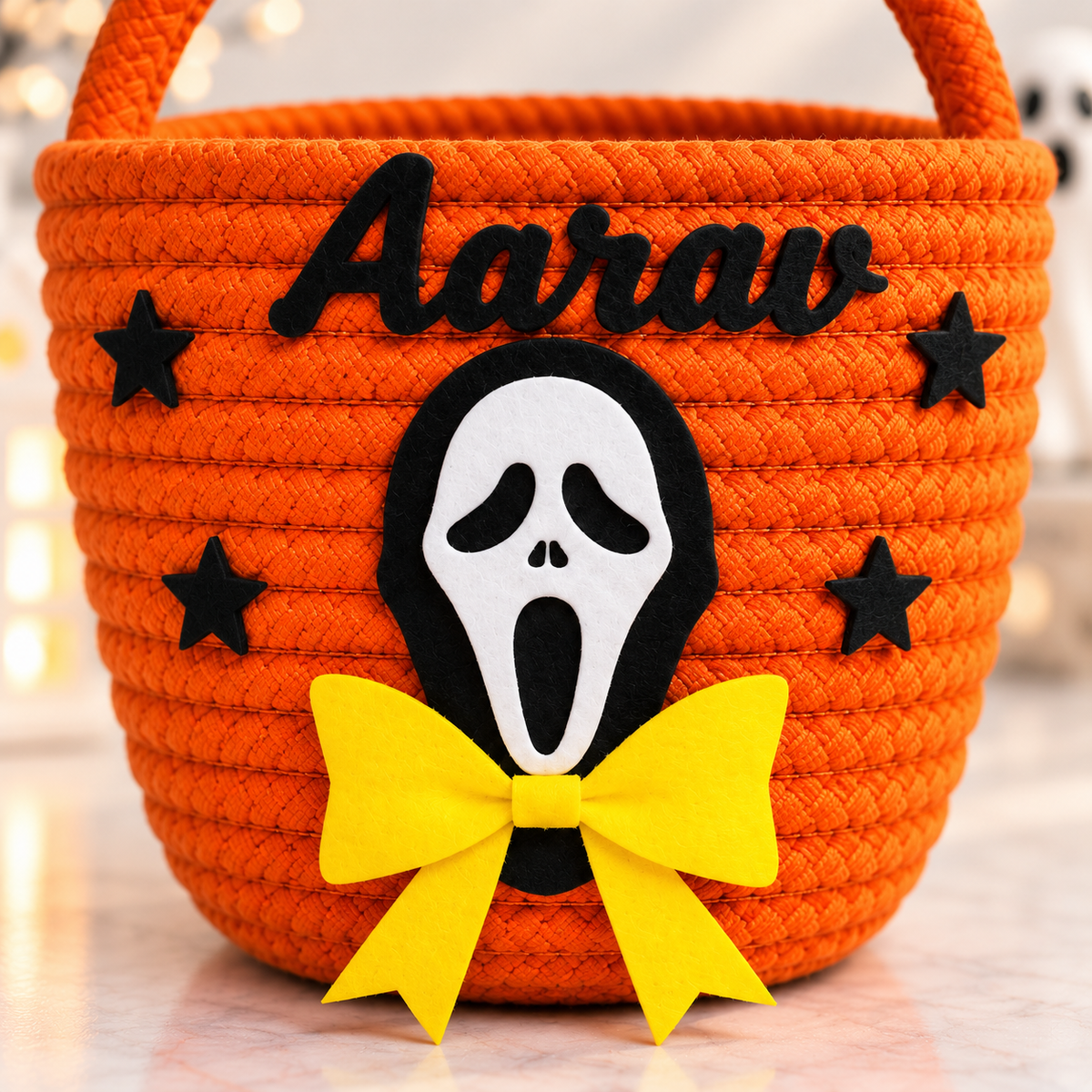 Personalised Ghostly Treats Halloween Basket