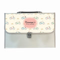 Personalised Grey Folder - Pastel Bicycles