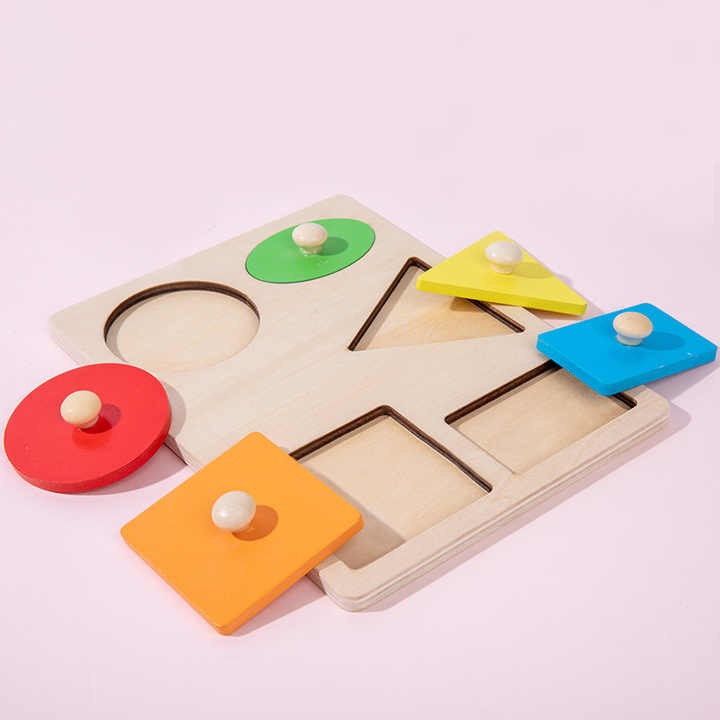 Five Shape Knob Board Puzzle