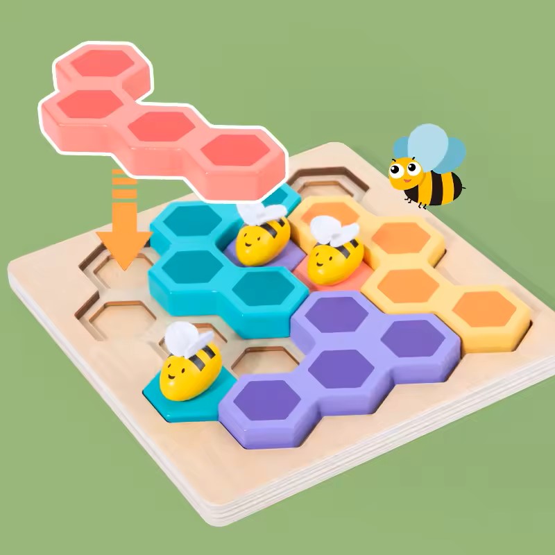 Wooden Puzzle Bee Game