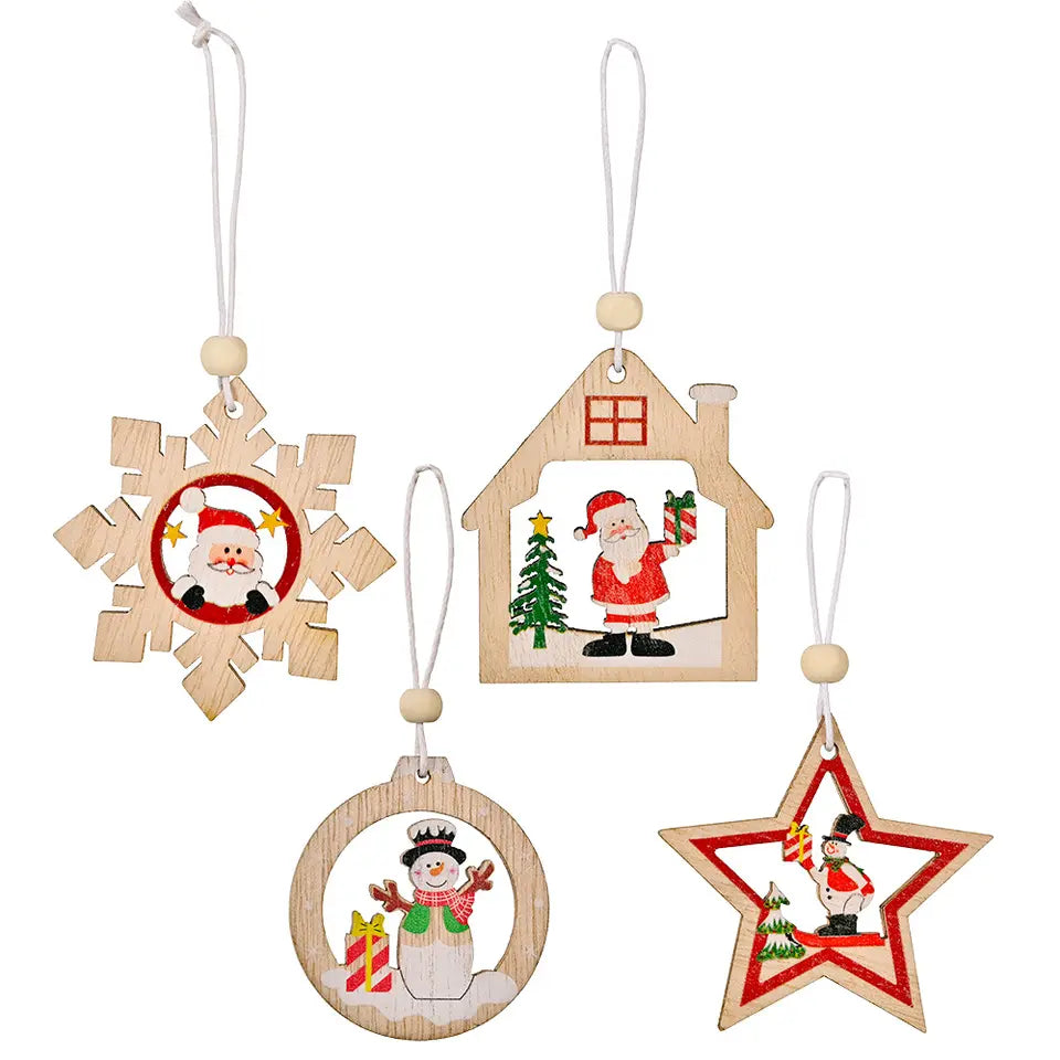 Merry Timber Treasure Ornament - Set of 4 & 8
