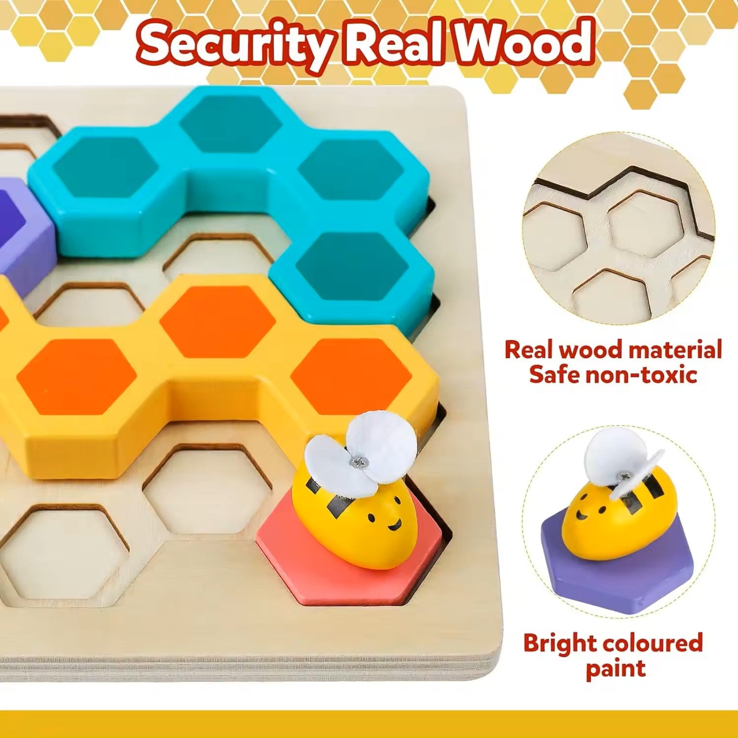 Wooden Puzzle Bee Game