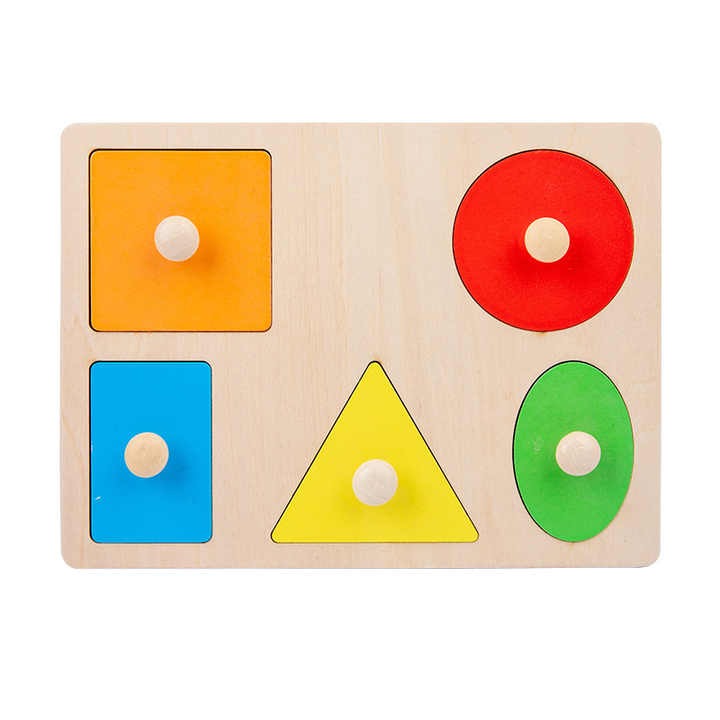 Five Shape Knob Board Puzzle