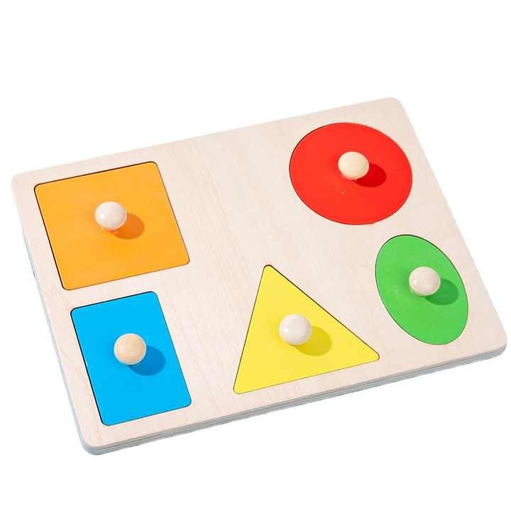 Five Shape Knob Board Puzzle