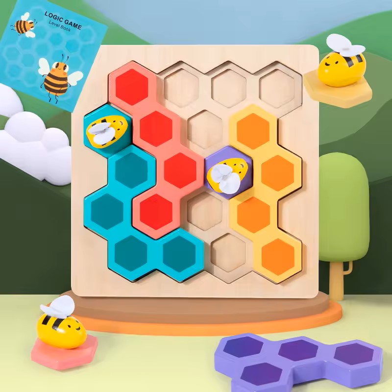 Wooden Puzzle Bee Game