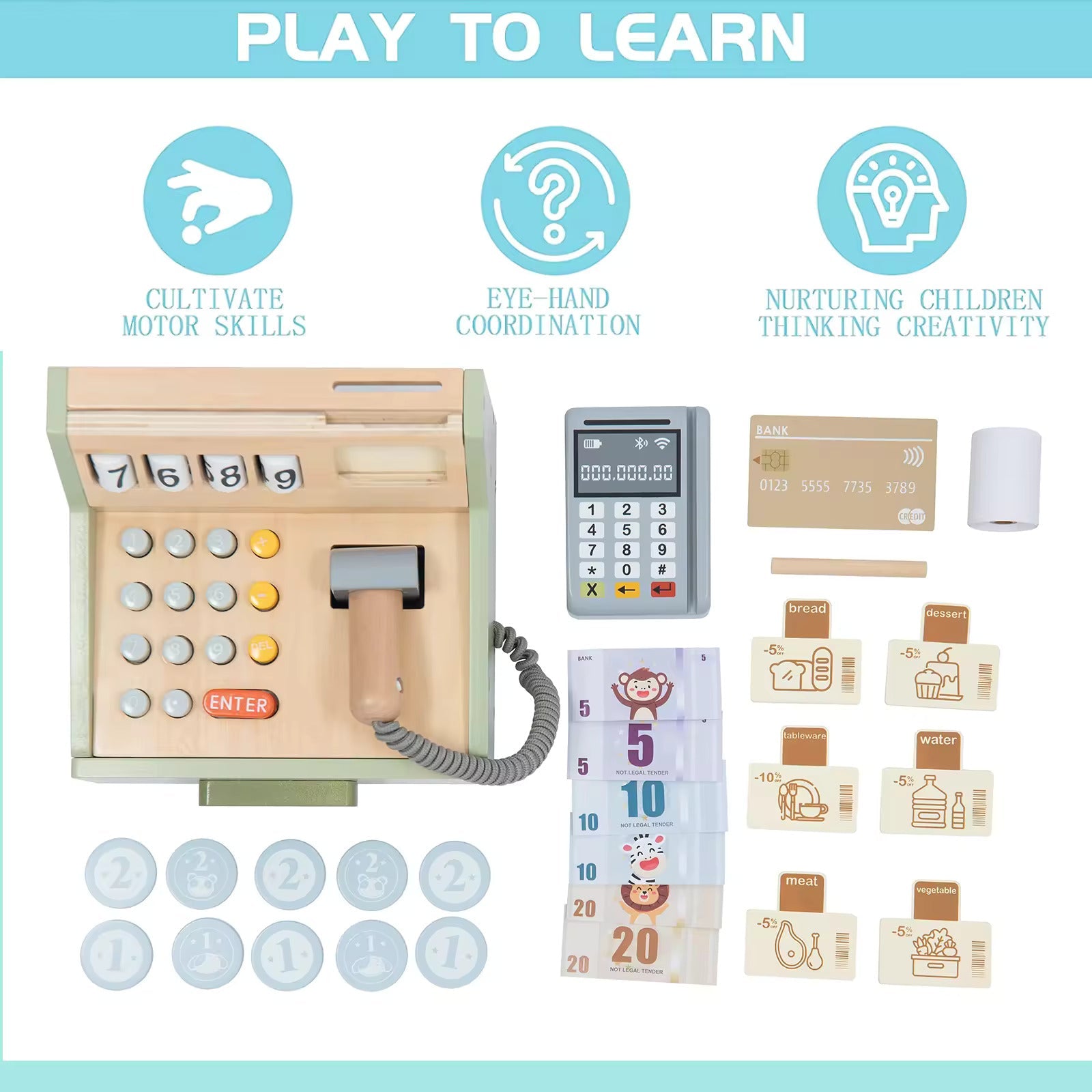 Cash Register Set - Pretend Play