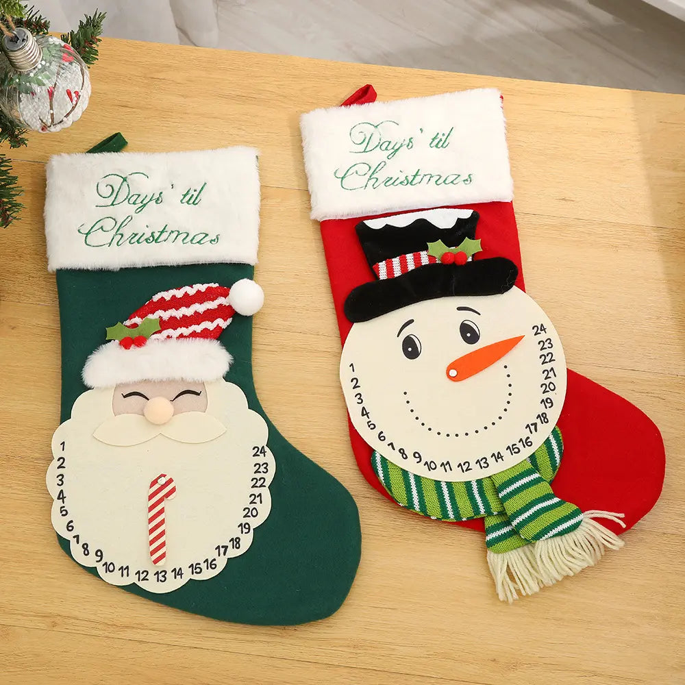 Festive Countdown Treasure Stockings - Set of 2