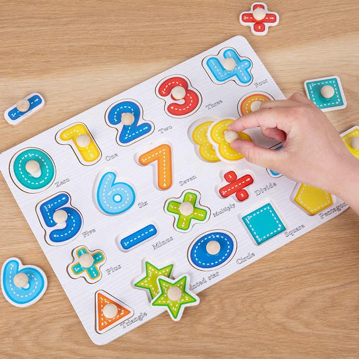 Number's And Shapes Knob Puzzle